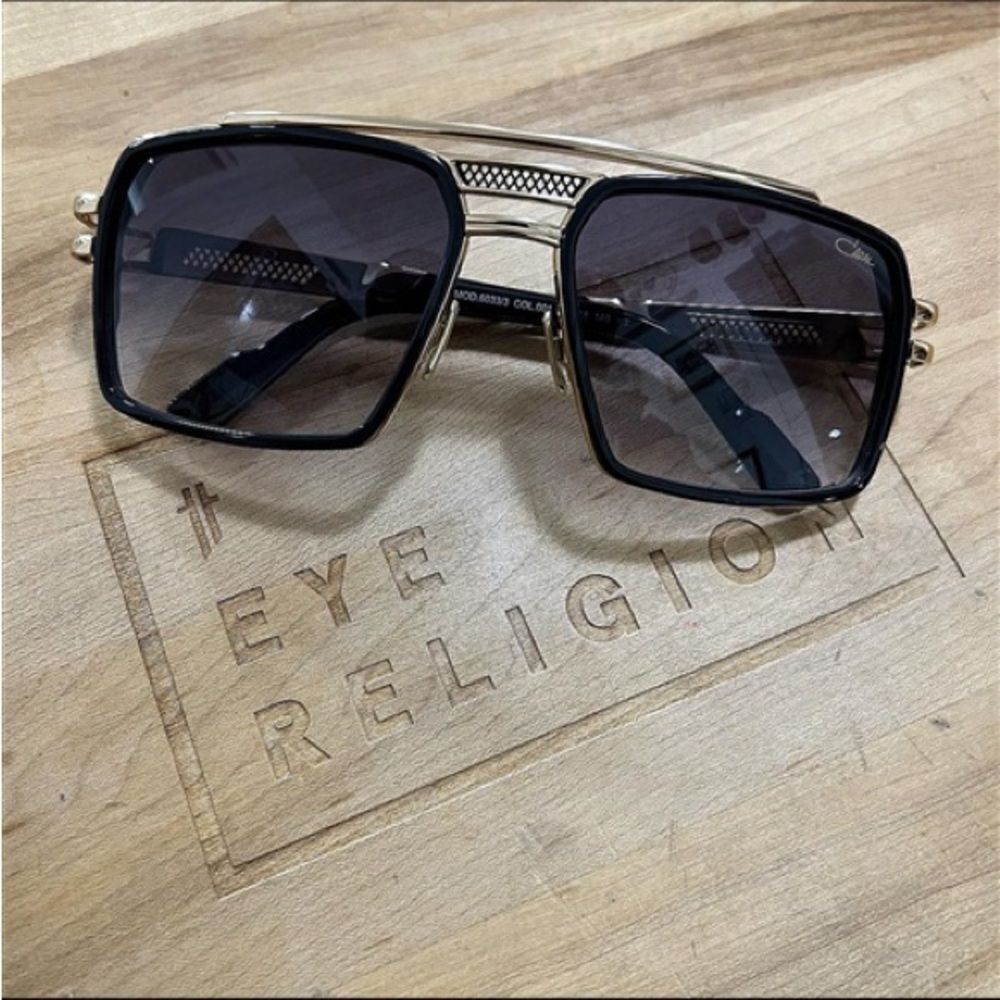 Cazal Black and Gold Men's 6033 Sunglasses